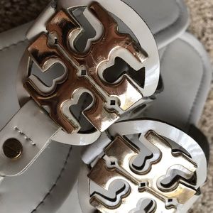 Tory GOLD emblem burch sandals